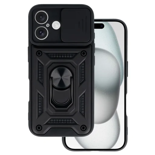 Slide Camera Armor tok iPhone 16 fekete - 1