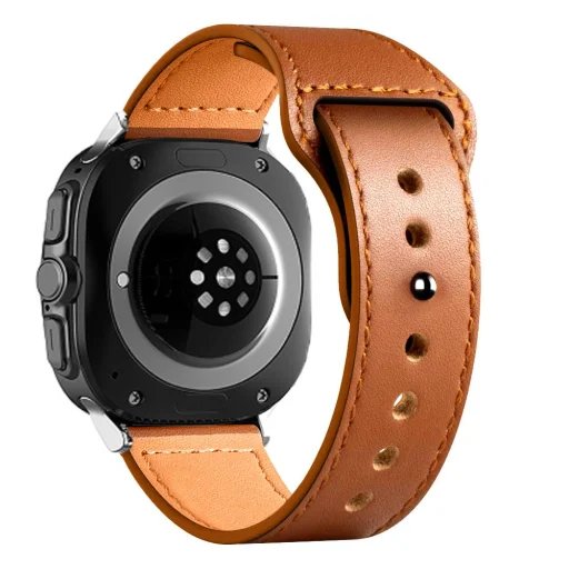 Tech-protect Leatherfit Samsung Galaxy Watch Ultra 2024/2025 (47 Mm) Barna - 2