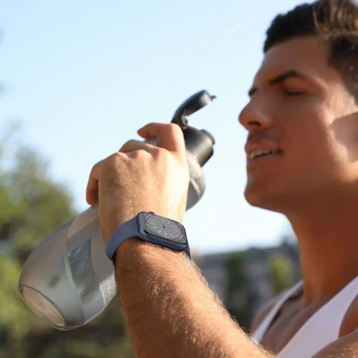 TECH-PROTECT SILICONE APPLE WATCH 4 / 5 / 6 / 7 / 8 / 9 / SE (38 / 40 / 41 MM) fényes narancssárga  szíj - 3