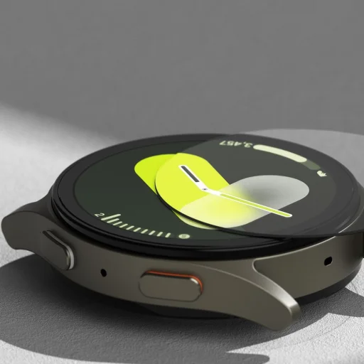 RINGKE SLIM & TEMPERED GLASS GALAXY WATCH 7 (40 MM) TITANIUM BLACK üvegfólia - 4