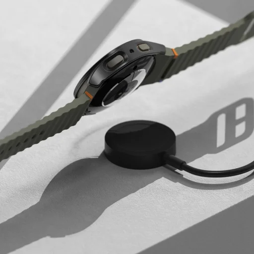 RINGKE SLIM & TEMPERED GLASS GALAXY WATCH 7 (40 MM) TITANIUM BLACK üvegfólia - 5