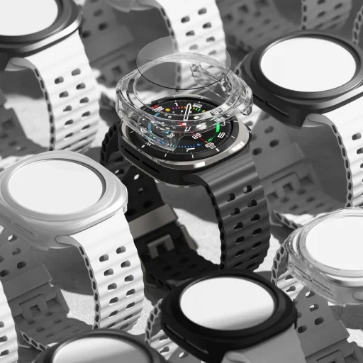 RINGKE SLIM & EDZETT ÜVEG GALAXY WATCH ULTRA (47 MM) TITANIUM FEKETE üvegfólia - 6