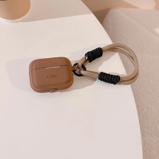 Tech-protect Szilikonpánt Apple Airpods Pro 1 / 2 Csokoládébarna Tok - 3