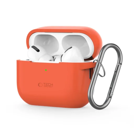 Tech-protect Silicone Hook Apple Airpods Pro 1 / 2 Neon Narancssárga Tok - 1