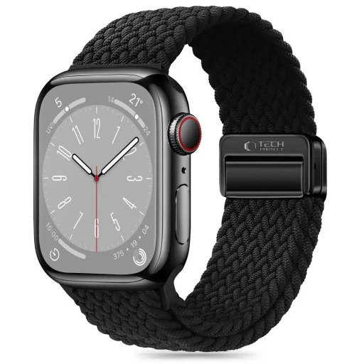 Tech-protect Nylonmag Apple Watch 4 / 5 / 6 / 7 / 8 / 9 / 10 / 11 /Se / Ultra 1 / 2 (42 / 44 / 45 / 49 Mm) Fekete - 1