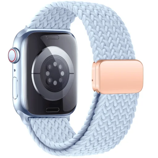Tech-protect Nylonmag Apple Watch 4 / 5 / 6 / 7 / 8 / 9 / 10 / 11 / Se (38 / 40 / 41 Mm) Baby Blue - 2