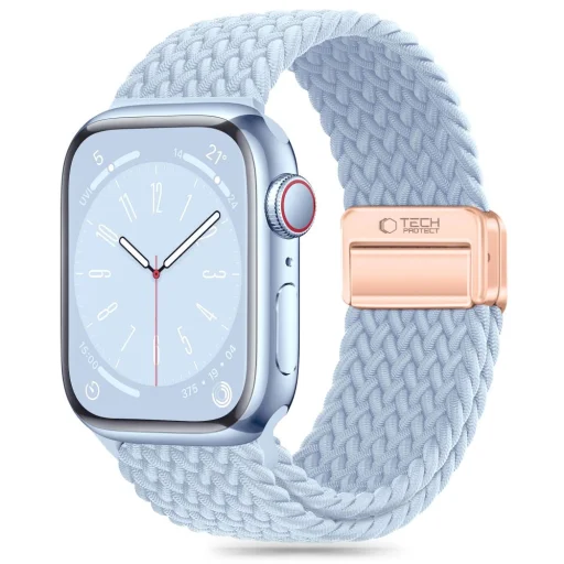 Tech-protect Nylonmag Apple Watch 4 / 5 / 6 / 7 / 8 / 9 / 10 / 11 / Se (38 / 40 / 41 Mm) Baby Blue - 1