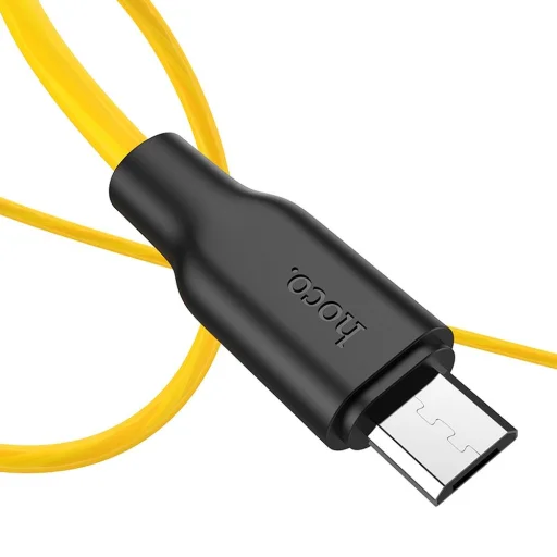 HOCO kábel USB A - Micro USB 2,4A X21 1 m fekete sárga - 2