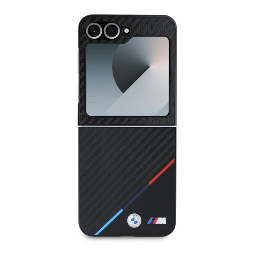 BMW M PU Carbon Tricolor Stripe tok Samsung Galaxy Z Flip 6 Black - 2
