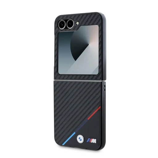 BMW M PU Carbon Tricolor Stripe tok Samsung Galaxy Z Flip 6 Black - 6