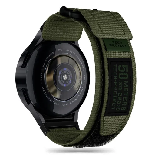 TECH-PROTECT SCOUT PRO SAMSUNG GALAXY WATCH 4 / 5 / 5 PRO / 6 / 7 / FE MILITARY ZÖLD óraszíj - 1