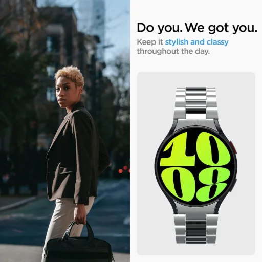 Spigen Modern Fit Szíj Samsung Galaxy Watch 6 (44 Mm) Ezüst - 2