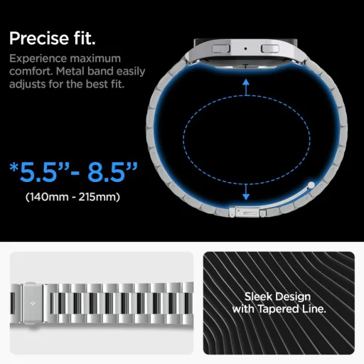 Spigen Modern Fit Szíj Samsung Galaxy Watch 6 (44 Mm) Ezüst - 6