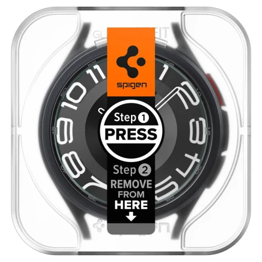 Edzett üveg Spigen Glas.TR "EZ-Fit" 2-Pack Galaxy Watch 6 Classic (43 mm) átlátszó üvegfólia - 2