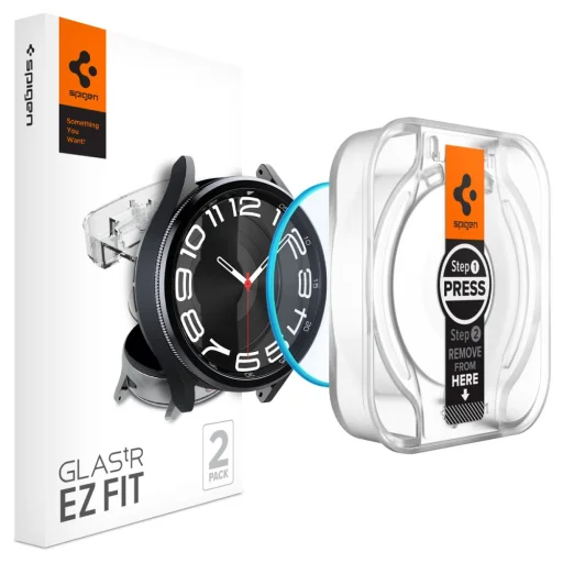 Edzett üveg Spigen Glas.TR "EZ-Fit" 2-Pack Galaxy Watch 6 Classic (43 mm) átlátszó üvegfólia - 1
