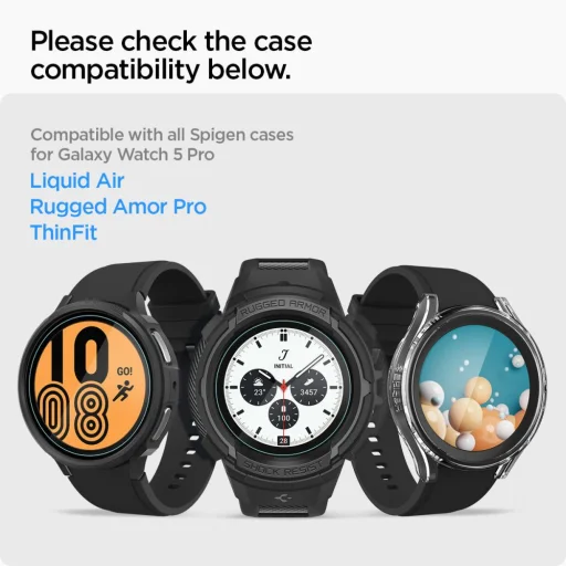 Üveg SPIGEN GLAS.TR "EZ-FIT" 2-PACK GALAXY WATCH 5 PRO (45 MM) üvegfólia - 6