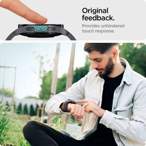 Spigen Glas.TR ”EZ-Fit” 2-PACK Samsung Galaxy Watch 6 (44 mm) üvegfólia - 7