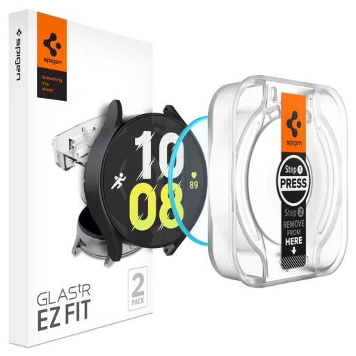 Spigen Glas.TR ”EZ-Fit” 2-PACK Samsung Galaxy Watch 6 (44 mm) üvegfólia - 1