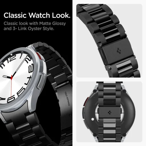 Spigen Modern Fit Szíj Samsung Galaxy Watch 6 Classic (47 Mm) Fekete - 3
