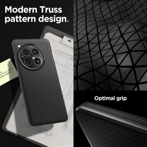  OnePlus 12 Matt Fekete Spigen Liquid Air Tok - 12