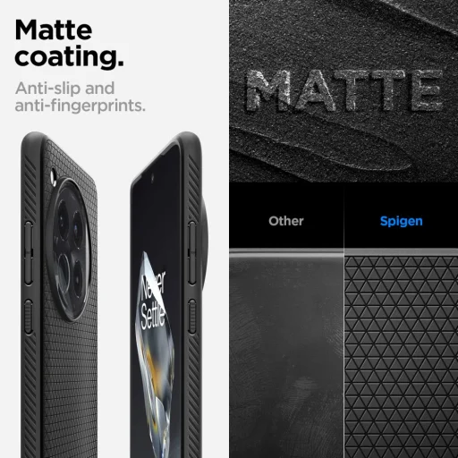  OnePlus 12 Matt Fekete Spigen Liquid Air Tok - 13