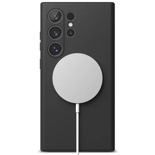 Ringke Silicone Magnetic Magsafe Galaxy S24 Ultra Fekete Tok - 4