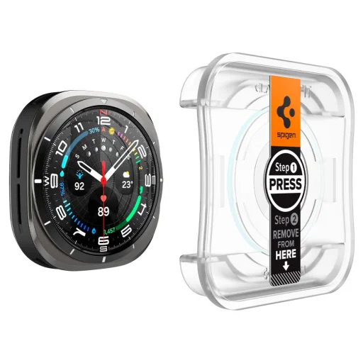 Edzett üveg Spigen Glas.TR „EZ-FIT” 2-PACK Galaxy Watch Ultra (47 mm) átlátszó üvegfólia - 3