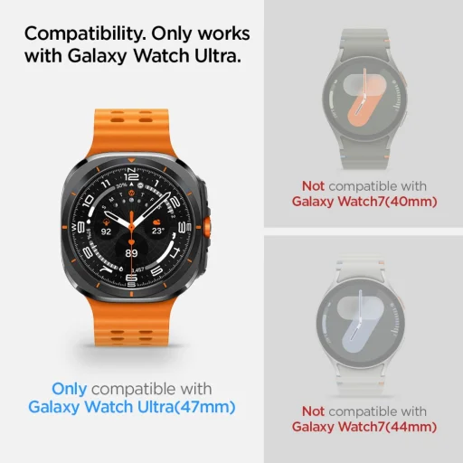 Edzett üveg Spigen Glas.TR „EZ-FIT” 2-PACK Galaxy Watch Ultra (47 mm) átlátszó üvegfólia - 6