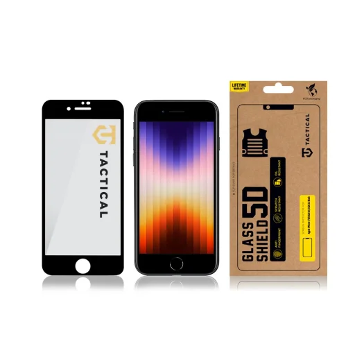 Tactical Glass Shield 5D Apple iPhone 7/8/SE2020/SE2022 Fekete üvegfólia - 3