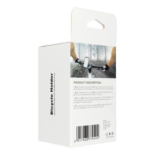 Bilincses Premium biciklis telefontartó kormányra H6-MB01 fekete - 12