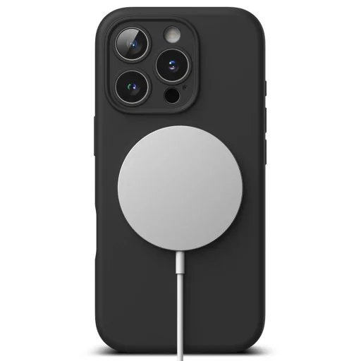 Ringke Silicone Magnetic Magsafe Iphone 16 Pro Fekete Tok - 4