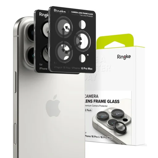 Ringke camera frame protector 2-pack iPhone 16 Pro / 16 Pro Max fekete üvegfólia - 1