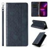 Magnet Strap tok iPhone 12/12 Pro Pouch Wallet + Mini Lanyard Medál Kék thumbnail