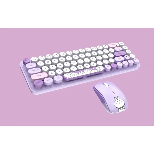 MOFII Vezeték nélküli Billentyűzet+Egér iBean Pro New 2.4G (Lila) - 2
