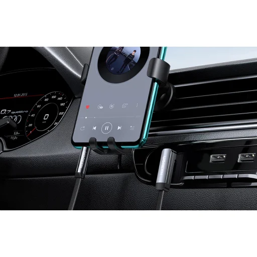 UGREEN AV119 Mini jack 3.5mm AUX könyök kábel, lapos, 5m (fekete) - 5