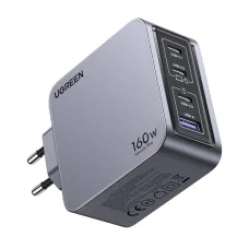 Ugreen Nexode Pro 160W fali töltő, GaN, USB + 3x USB-C (szürke)