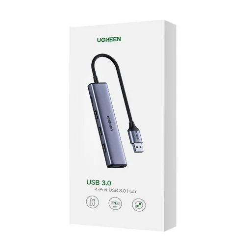 UGREEN 5 az 1-ben adapter, USB 4x USB 3.0 (szürke) - 3