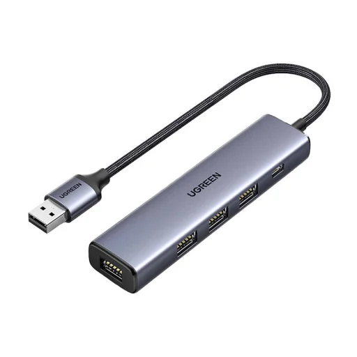 UGREEN 5 az 1-ben adapter, USB 4x USB 3.0 (szürke) - 1