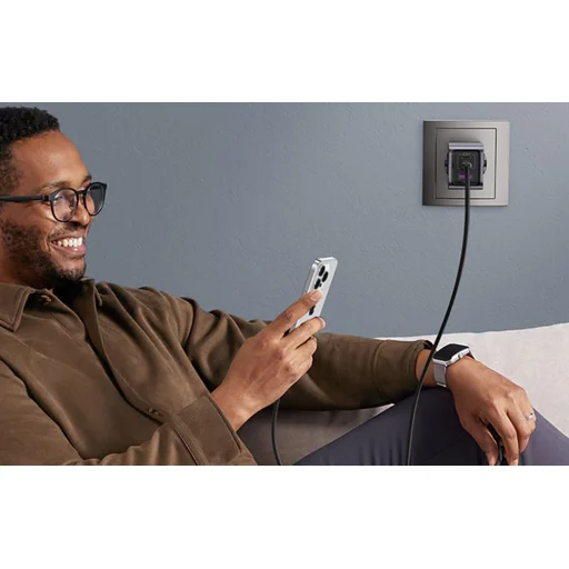 Ugreen Nexode Pro hálózati töltő, USB + 2x USB-C, 65W + USB-C kábel 1.5m (fekete) - 5