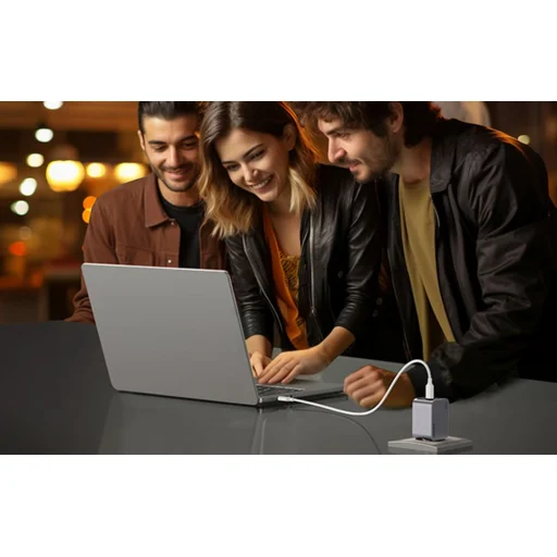 Ugreen Nexode Pro hálózati töltő, USB + 2x USB-C, 65W + USB-C kábel 1.5m (fekete) - 6