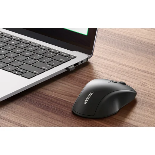 UGREEN 90395 Ergonomikus vezeték nélküli egér (fekete) - 6