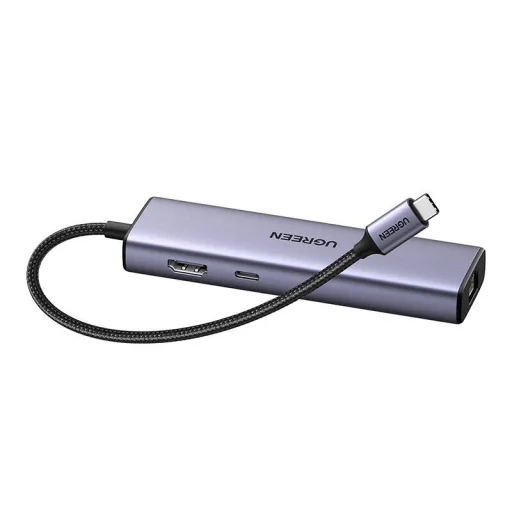 UGREEN 6 az 1-ben multifunkciós adapter USB-C - 3x USB A 3.0, HDMI, RJ45, PD - 4
