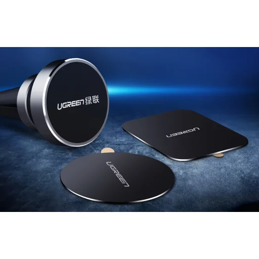 UGREEN Négyszögletes fémlap mágneses tartóhoz 2 db (fekete) - 2