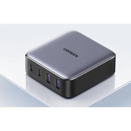 UGREEN CD327 Nexode Töltő, 2x USB-C, 2x USB-A, GaN, 65 W (Szürke) - 3