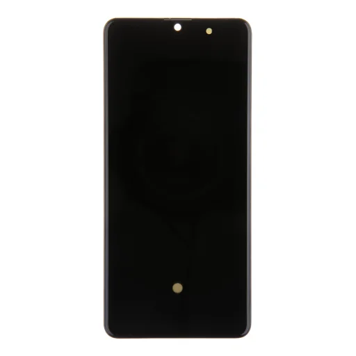 LCD kijelző + Érintőegység Samsung A415F Galaxy A41 Fekete (Szerviz Csomag) - 1