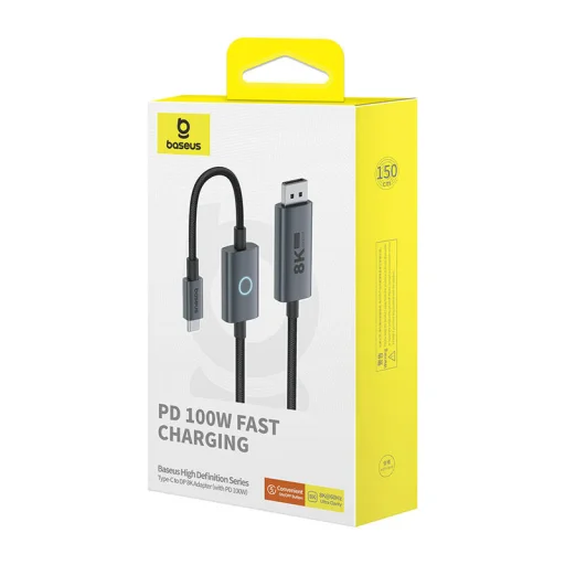 Adapter USB-C - DP Baseus 8K 1,5m (fekete) - 7