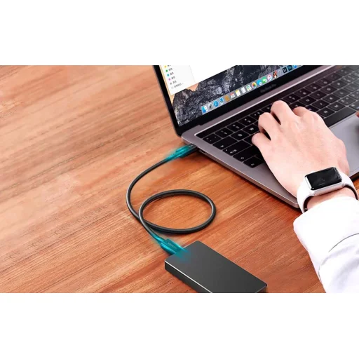 UGREEN US501 USB-C-USB-C kábel, Gen3, 100 W, 4K, 0,8 m (fekete) - 5