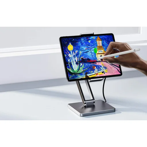 Dokkoló állomás állvánnyal Tablethez/iPadhez, INVZI, MH03, MagHub, 3x USB-C, 2x USB-A - 3