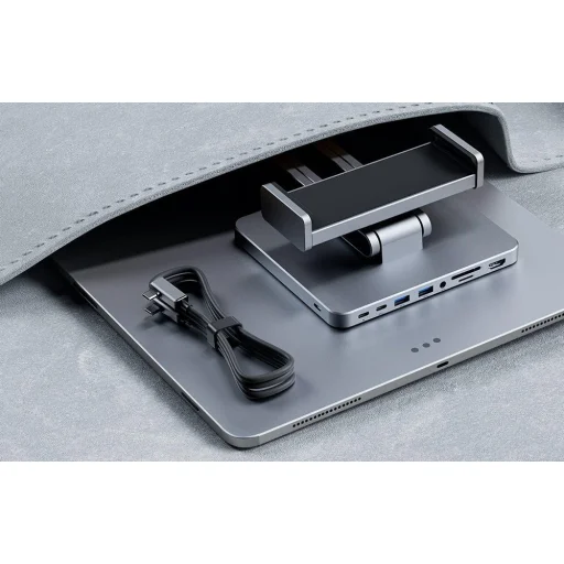 Dokkoló állomás állvánnyal Tablethez/iPadhez, INVZI, MH03, MagHub, 3x USB-C, 2x USB-A - 4