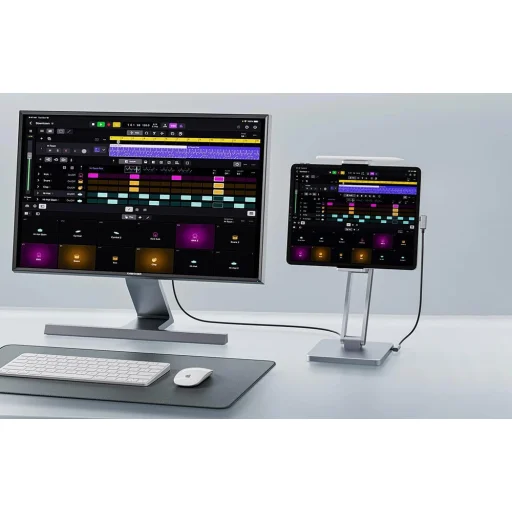 Dokkoló állomás állvánnyal Tablethez/iPadhez, INVZI, MH03, MagHub, 3x USB-C, 2x USB-A - 5